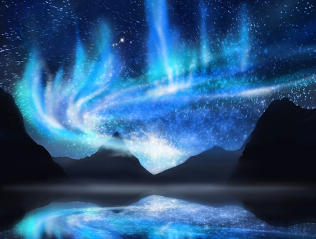 46078405 - northern lights ,aurora borealis