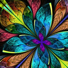 25284089 - beautiful multicolor fractal flower  computer generated graphics