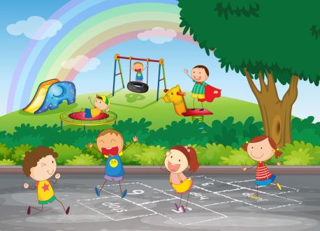 A group of happy children